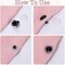 100PCS 10mm Moon Safety Eyes with Washers for Amigurumi, Crochet Dolls, and Plush Animals